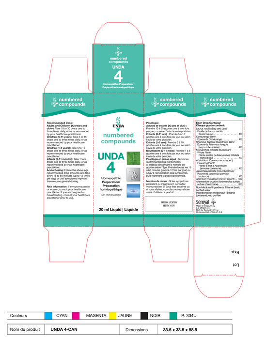 UNDA 4 (20 ml)-Vitamins & Supplements-UNDA-Pine Street Clinic