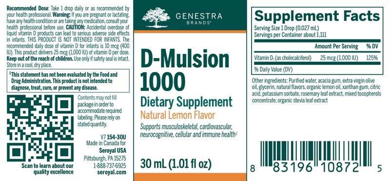 D-Mulsion 1000 (Natural Lemon Flavor) (30 ml)
