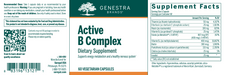 ACTIVE B Complex (60 Capsules)-Genestra-Pine Street Clinic