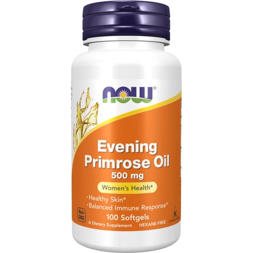 Evening Primrose Oil (500 mg)-Vitamins & Supplements-NOW-100 Softgels-Pine Street Clinic