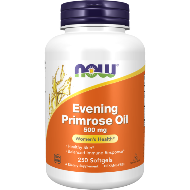 Evening Primrose Oil (500 mg)-Vitamins & Supplements-NOW-250 Softgels-Pine Street Clinic