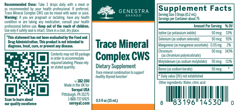 Trace Mineral Complex CWS (15 ml)