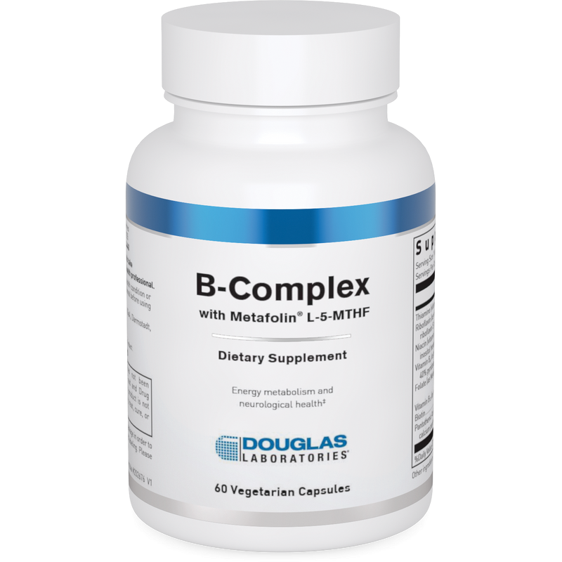 B-Complex with Metafolin and L-5-MTHF (60 Capsules)