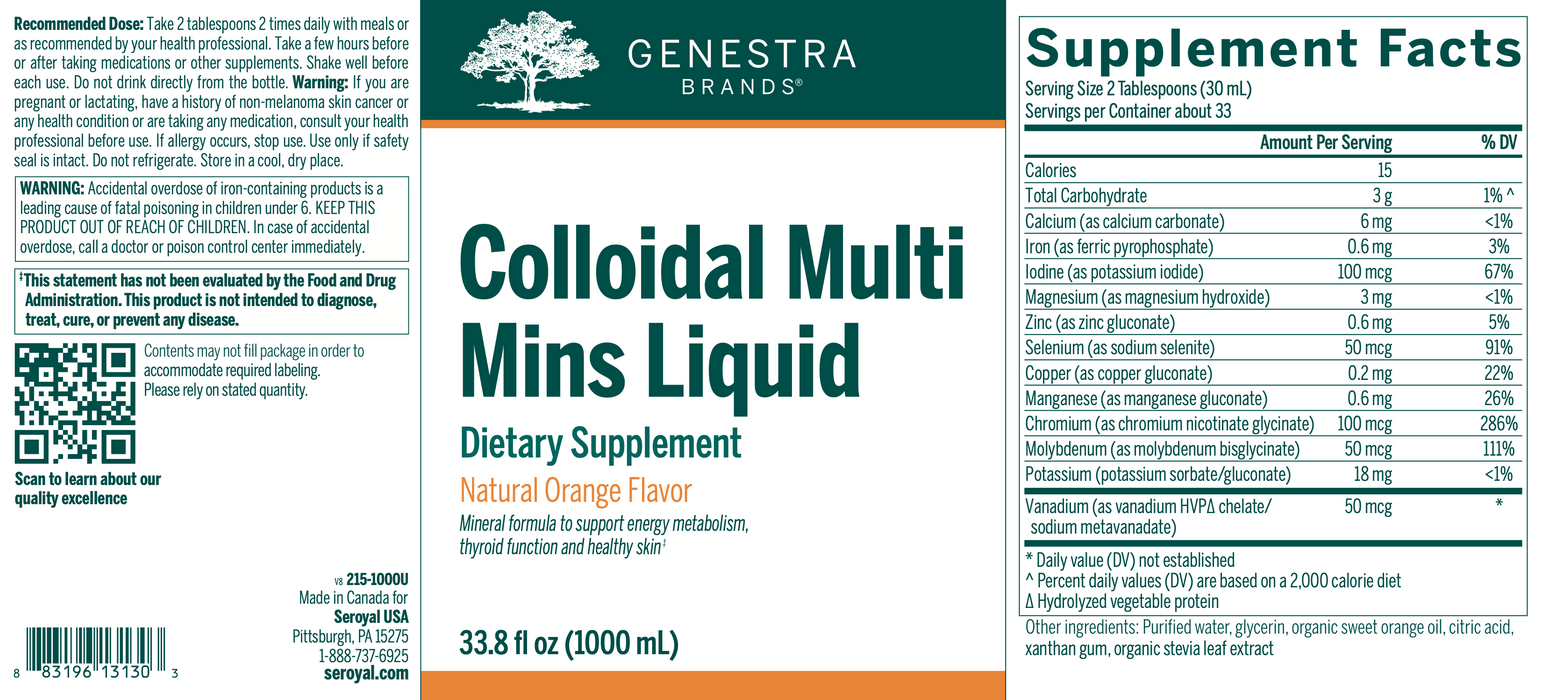 Colloidal Multi Mins Liquid (1000 ml)-Vitamins & Supplements-Genestra-Pine Street Clinic