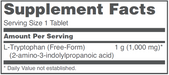 L-Tryptophan (1000 mg) (60 Tablets)