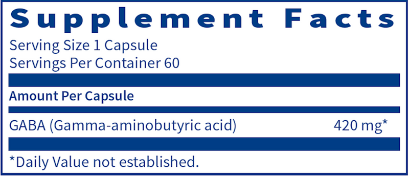 GABA (Gamma-aminobutyric acid) (60 Capsules)