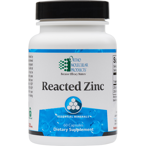Reacted Zinc (60 Capsules)-Ortho Molecular Products-Pine Street Clinic