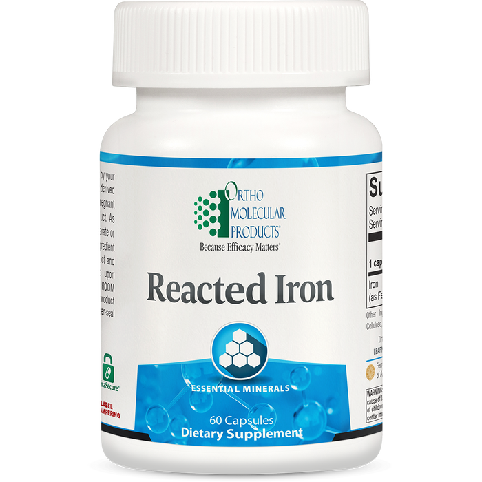 Reacted Iron (60 Capsules)-Vitamins & Supplements-Ortho Molecular Products-Pine Street Clinic