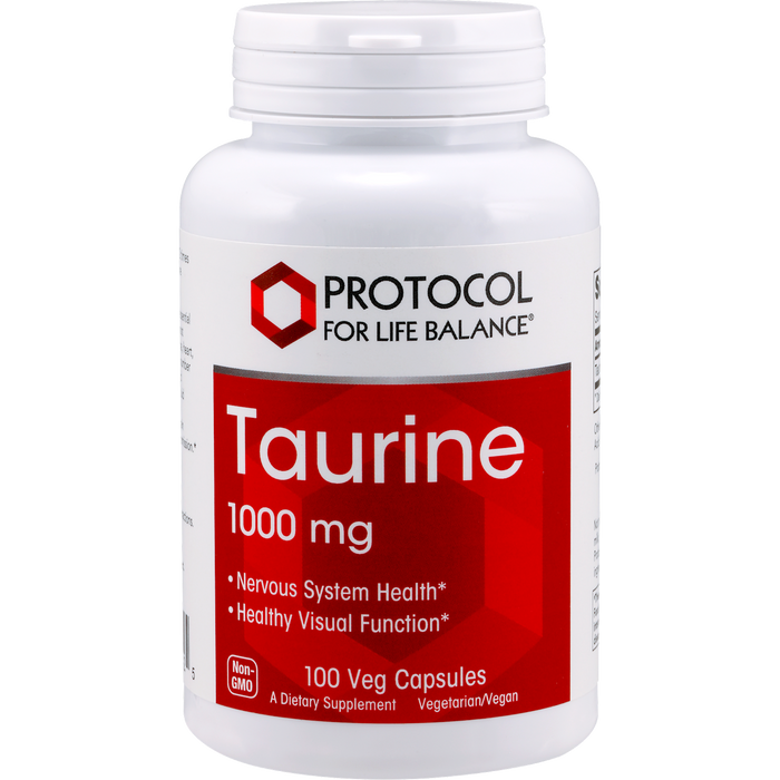 Taurine (100 Capsules)-Vitamins & Supplements-Protocol For Life Balance-Pine Street Clinic
