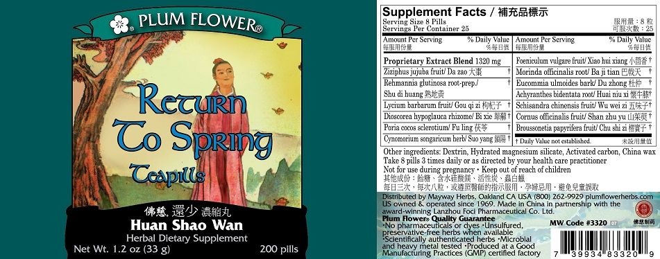 Return to Spring (Huan Shao Dan) (200 Pills)-Vitamins & Supplements-Plum Flower-Pine Street Clinic