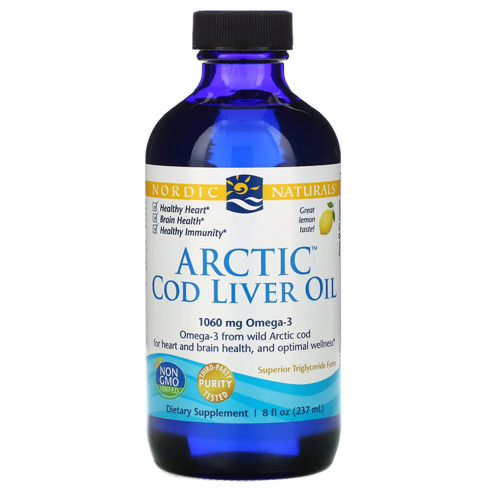 Arctic Cod Liver Oil (8 Ounces)-Vitamins & Supplements-Nordic Naturals-Pine Street Clinic