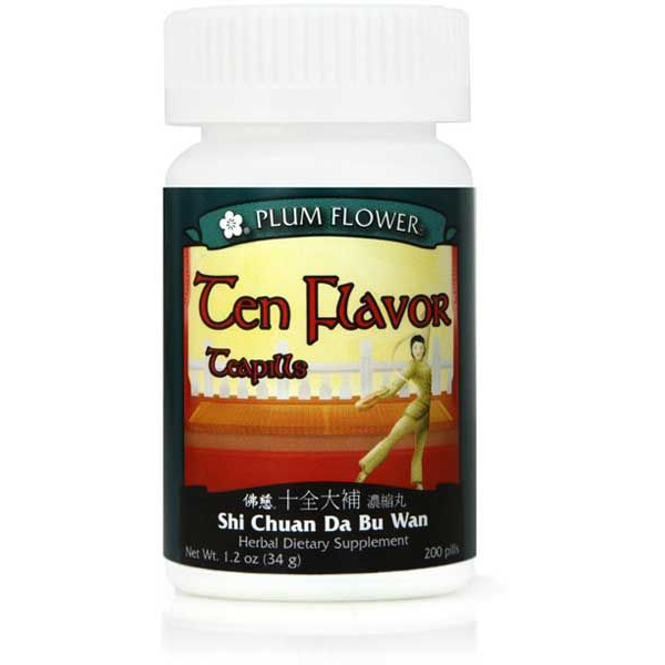 Ten Flavor Teapills (Shi Chuan Da Bu Wan) (200 Pills)-Chinese Formulas-Plum Flower-Pine Street Clinic