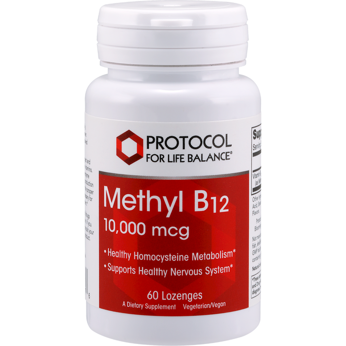 Methyl B-12-Vitamins & Supplements-Protocol For Life Balance-10,000 mcg - 60 Lozenges-Pine Street Clinic