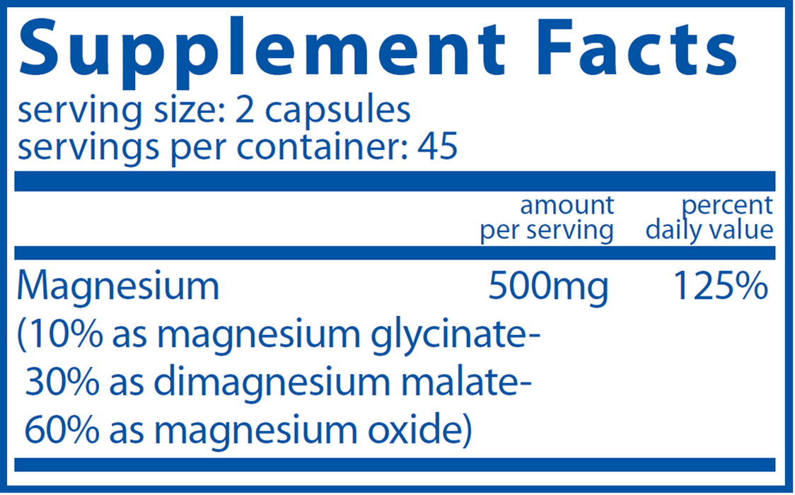 Triple Mag (250mg) (90 Capsules)-Vitamins & Supplements-Vital Nutrients-Pine Street Clinic