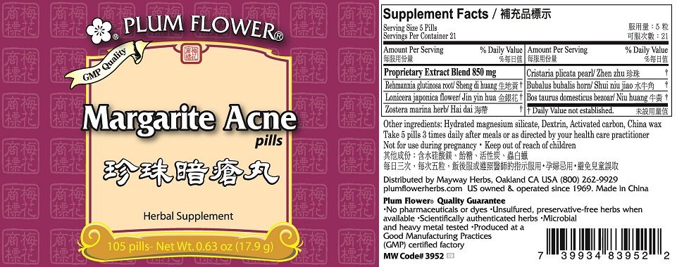 Margarite Acne Pills (105 Pills)-Plum Flower-Pine Street Clinic