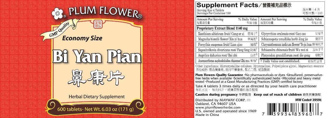 Bi Yan Pian-Vitamins & Supplements-Plum Flower-120 Tablets-Pine Street Clinic