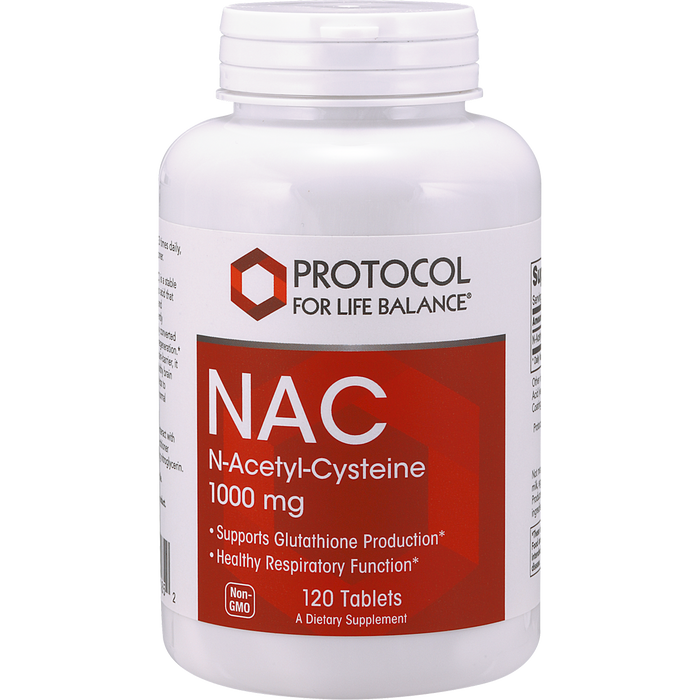 N-Acetyl-Cysteine (NAC) (1000 mg) (120 Tablets)-Vitamins & Supplements-Protocol For Life Balance-Pine Street Clinic