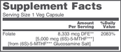 5-Methyl Folate (5,000 mcg) (50 Capsules)-Vitamins & Supplements-Protocol For Life Balance-Pine Street Clinic