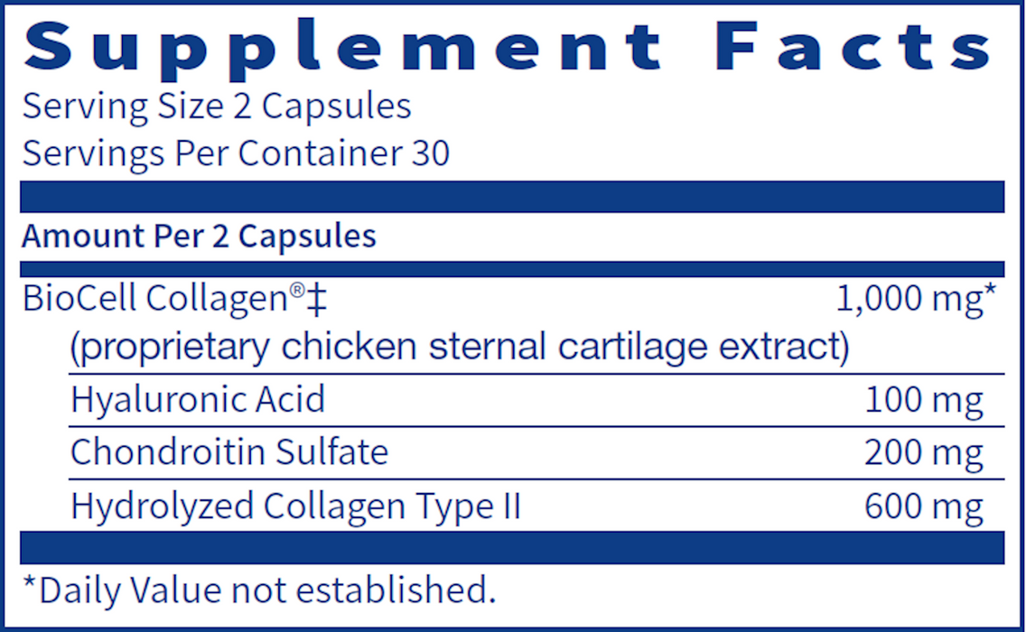 Collagen Type II (500 mg) (60 Capsules)-Klaire Labs - SFI Health-Pine Street Clinic