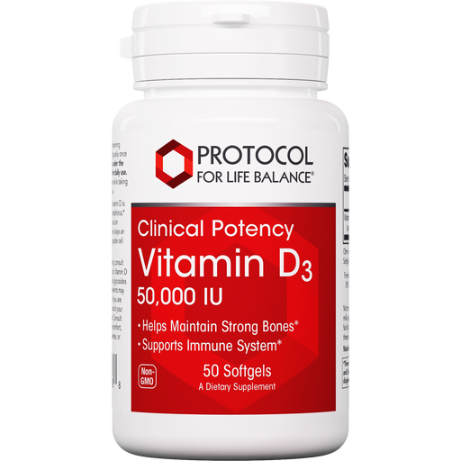 Vitamin D3 (50,000 IU)-Vitamins & Supplements-Protocol For Life Balance-50 Softgels-Pine Street Clinic