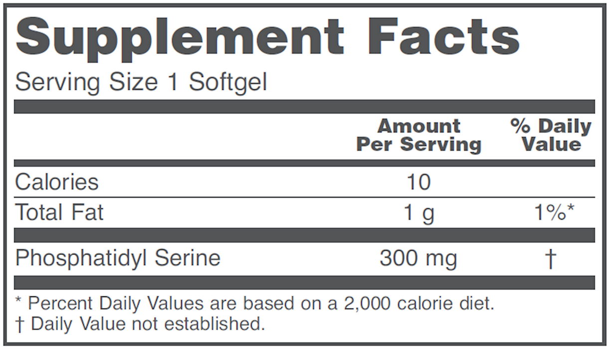 Phosphatidyl Serine (300 mg) (50 Softgels)