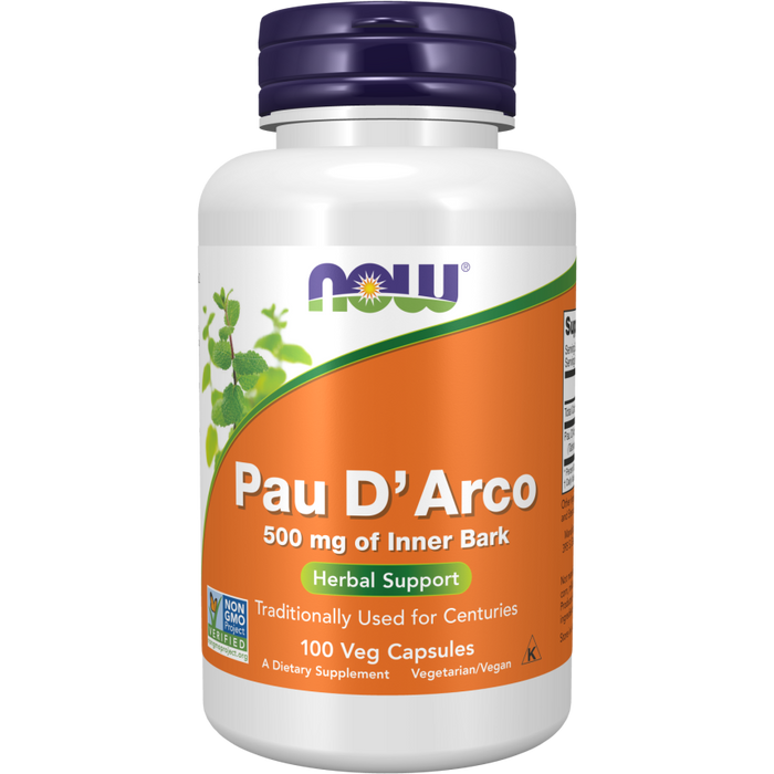 Pau D'Arco (500 mg) (100 Capsules)-Vitamins & Supplements-NOW-Pine Street Clinic