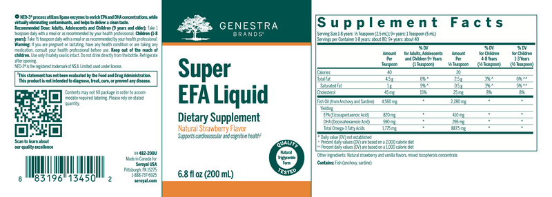 Super EFA Liquid (Natural Strawberry Flavor) (200 ml)