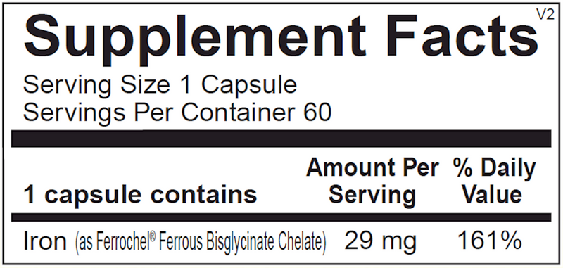 Reacted Iron (60 Capsules)