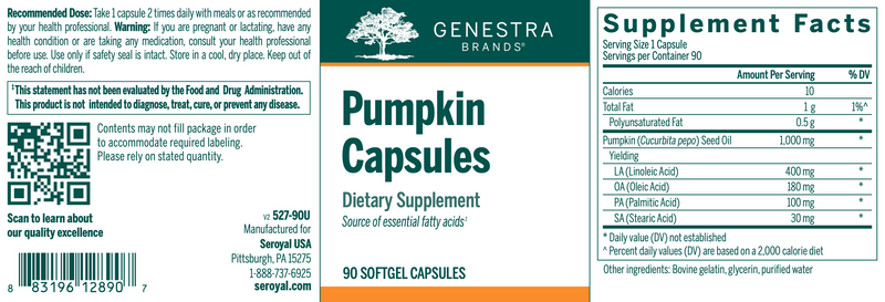 Pumpkin Capsules (90 Softgels)