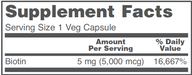 Biotin (90 Capsules)-Vitamins & Supplements-Protocol For Life Balance-Pine Street Clinic