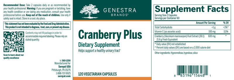 Cranberry Plus (120 Capsules)