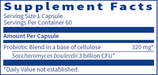 Saccharomyces Boulardii-Vitamins & Supplements-Klaire Labs - SFI Health-60 Capsules-Pine Street Clinic