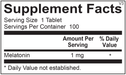 Melatonin (1 mg) (100 Tablets)-Vitamins & Supplements-Ortho Molecular Products-Pine Street Clinic