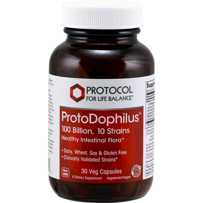 Protodophilus-Vitamins & Supplements-Protocol For Life Balance-100 Billion - 30 Capsules-Pine Street Clinic