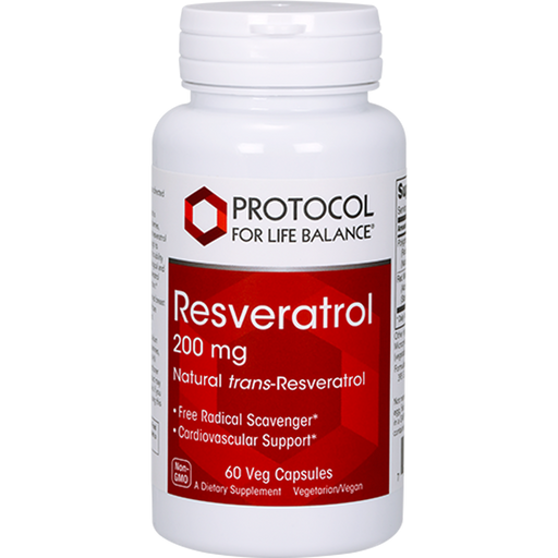Resveratrol 200Mg 60 Vcaps (60 Capsules)-Vitamins & Supplements-Protocol For Life Balance-Pine Street Clinic
