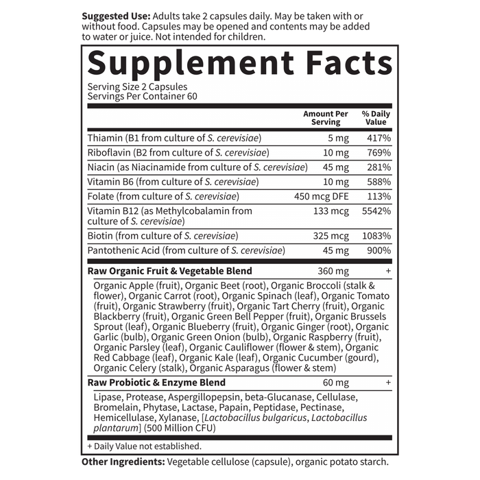 Vitamin Code Raw B Complex (120 Capsules)-Vitamins & Supplements-Garden of Life-Pine Street Clinic
