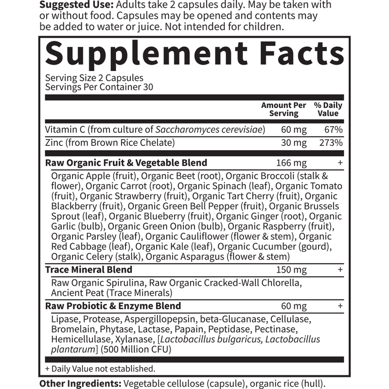 Vitamin Code Raw Zinc (60 Capsules)