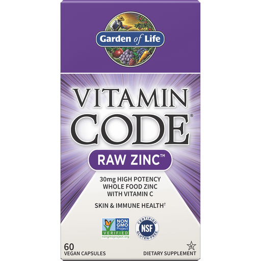 Vitamin Code Raw Zinc (60 Capsules)-Vitamins & Supplements-Garden of Life-Pine Street Clinic
