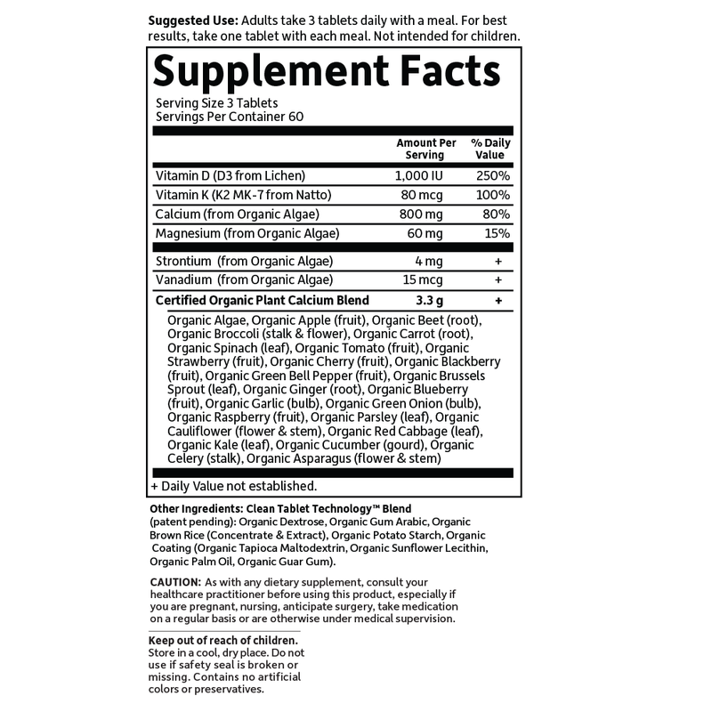 mykind Organics Plant Calcium (180 Tablets)