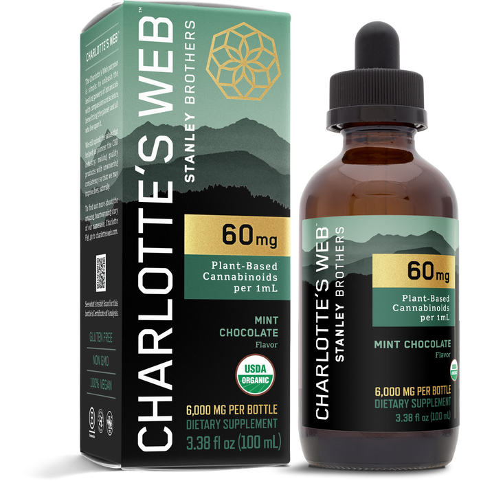 Full Spectrum Extract (Mint Chocolate) (60 mg)-Vitamins & Supplements-Charlotte's Web-100 ml (3.38 ounces)-Pine Street Clinic
