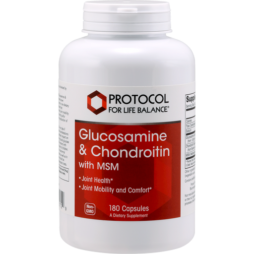 Glucosamine & Chondroitin with MSM-Vitamins & Supplements-Protocol For Life Balance-180 Capsules-Pine Street Clinic
