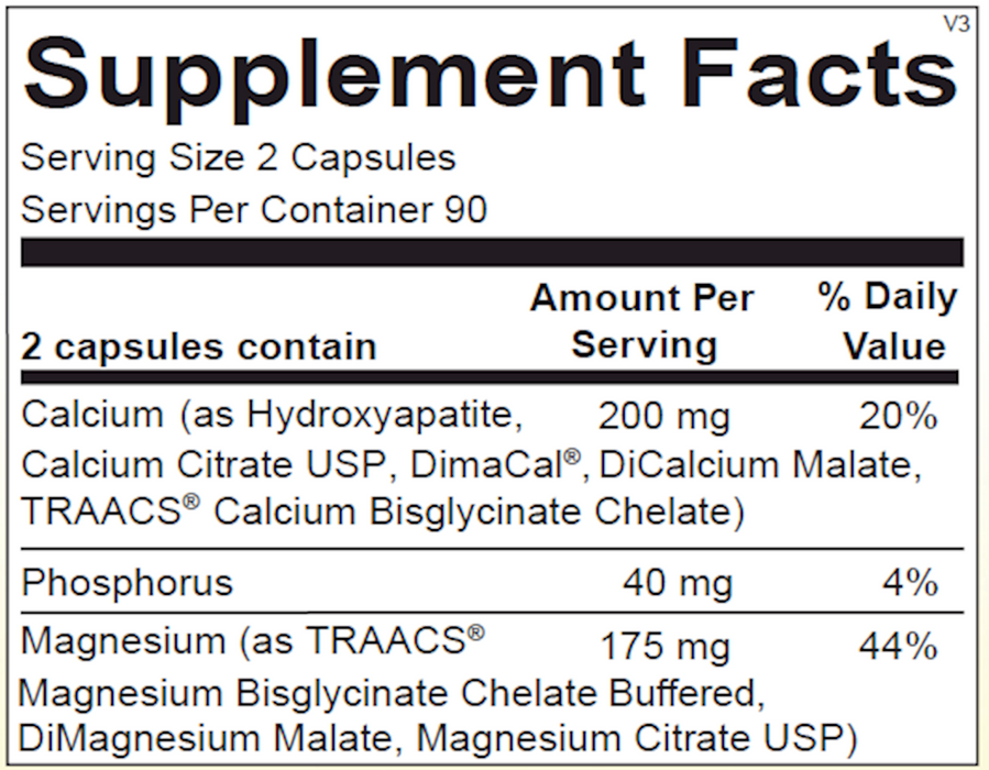 Reacted Cal-Mag (180 Capsules)-Vitamins & Supplements-Ortho Molecular Products-Pine Street Clinic