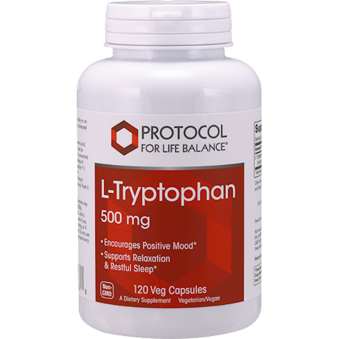 L-Tryptophan (500 mg)-Vitamins & Supplements-Protocol For Life Balance-120 Capsules-Pine Street Clinic