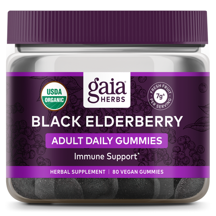 Black Elderberry Adult Daily Gummies-Vitamins & Supplements-Gaia PRO-80 Gummies-Pine Street Clinic