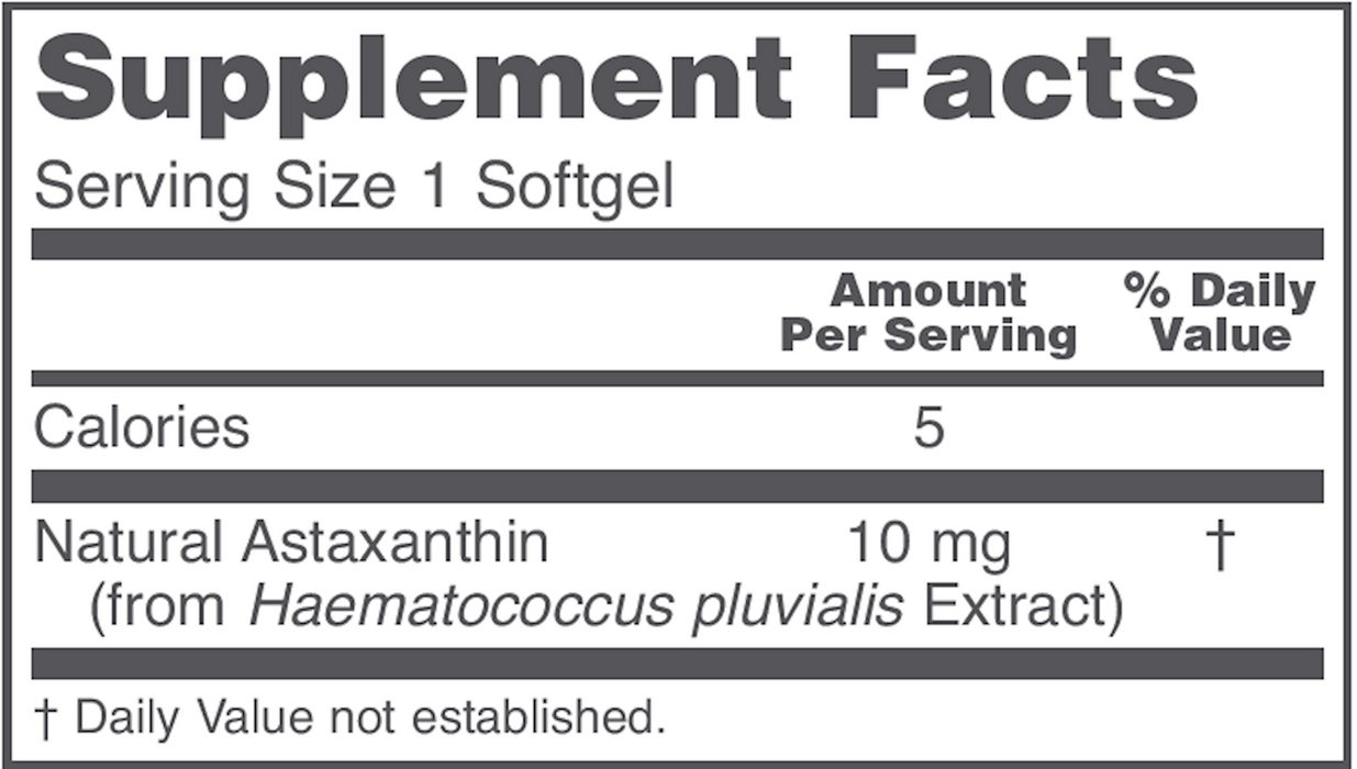 Astaxanthin (60 Softgels)-Vitamins & Supplements-Protocol For Life Balance-Pine Street Clinic