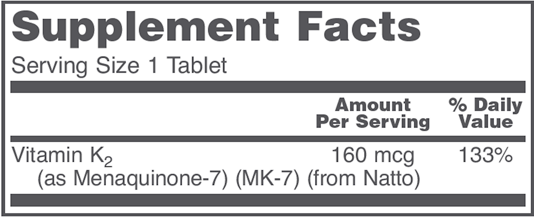 Vitamin K2 (Mk7)-Vitamins & Supplements-Protocol For Life Balance-160 mcg - 60 Tablets-Pine Street Clinic