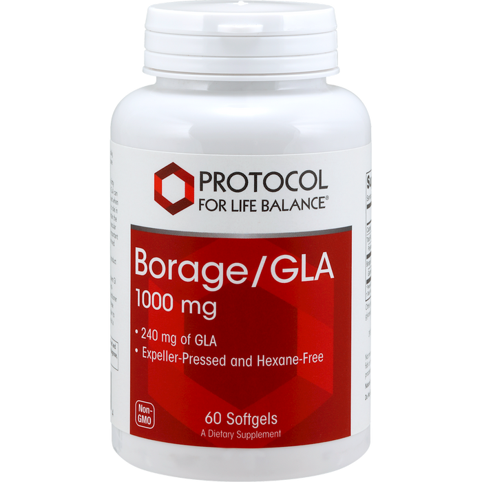 Borage Oil (60 Softgels)-Vitamins & Supplements-Protocol For Life Balance-Pine Street Clinic