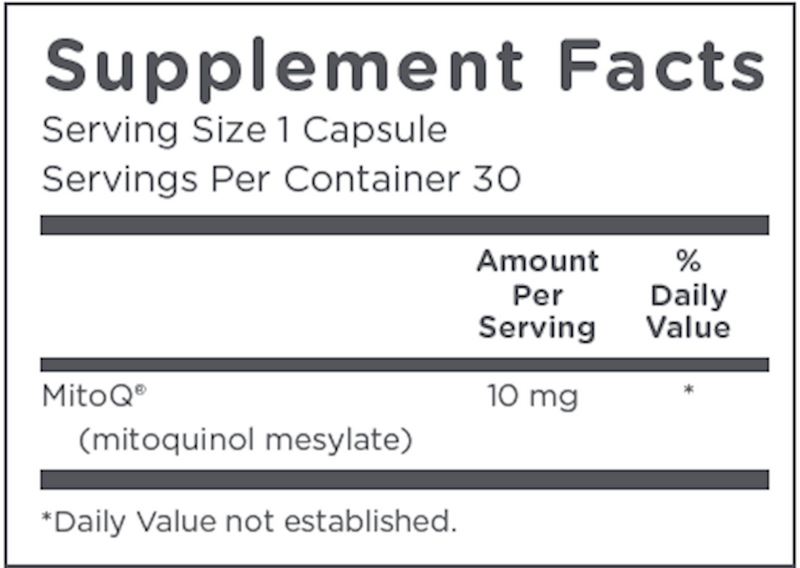 MitoQ (10 mg) (30 Capsules)