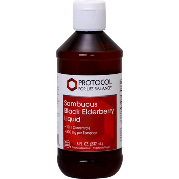 Sambucus Black Elderberry Liquid (8 Ounces)-Vitamins & Supplements-Protocol For Life Balance-Pine Street Clinic