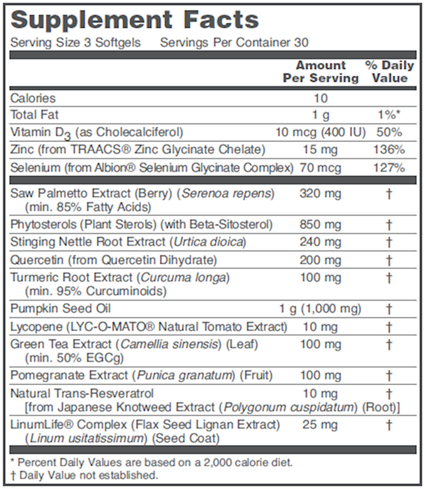 Prostate-B 90 Sgels (90 Softgels)-Vitamins & Supplements-Protocol For Life Balance-Pine Street Clinic